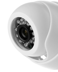 Security CCTV camera isolated on white