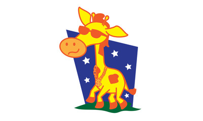 Fototapeta premium Afro Giraffe