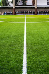 Fototapeta na wymiar Soccer field artificial grass