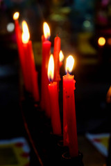Buring incenses to worship the ancestors