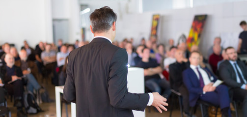 Speaker at Business Conference and Presentation.