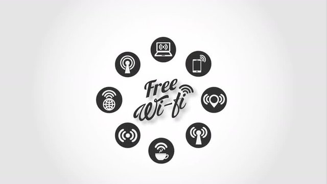 Free wifi design, Video Animation 