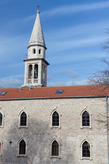 Obraz premium Old town Budva and Adriatic sea