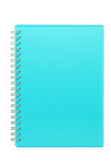 Aqua notepad isolated on white