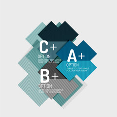 Paper style abstract geometric shapes with infographic options