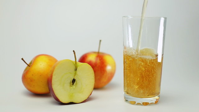 apples, apple juice, healthy drink. Useful natural healthy food, vitamins.