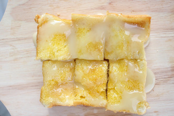 Toast bread with butter