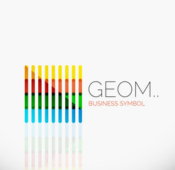 Logo, linear abstract geometric icon