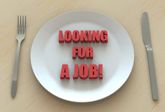 Looking for a job!, message on dish 