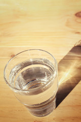 Drink water with shadow