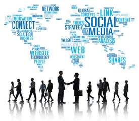 Social Media Internet Connection Global Communications Networkin