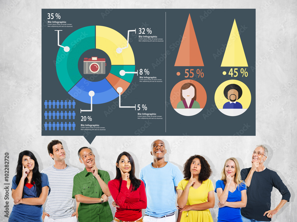 Canvas Prints Analysis Analytic Marketing Sharing Graph Diagram Concept