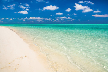 Beautiful ocean beach on Maldives