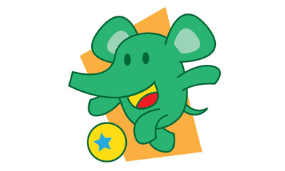 Elephant Playing Ball
