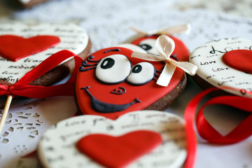  Heart shaped cookies for valentine's day.