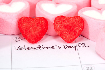 valentine's day ,plan on calendar