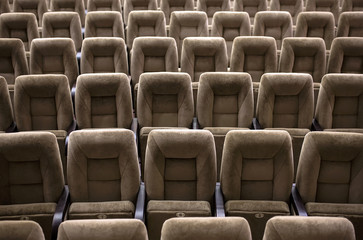 Empty comfortable seats in theater, cinema