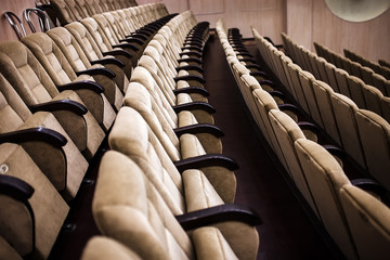 Empty comfortable seats in theater, cinema