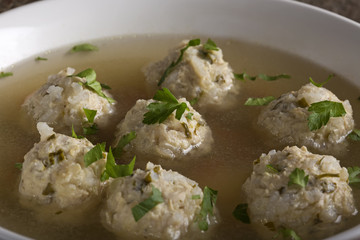 Chicken meatball soup