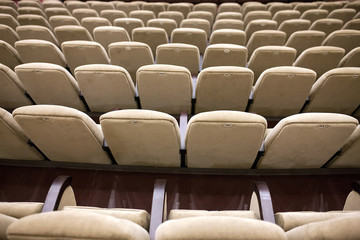Obraz premium Empty comfortable seats in theater, cinema