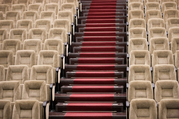 Fototapeta premium Empty comfortable seats in theater, cinema