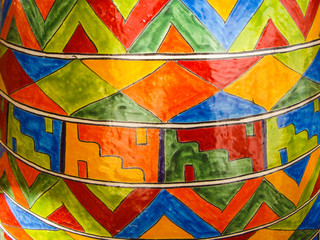 Southwest design on Mexican pottery