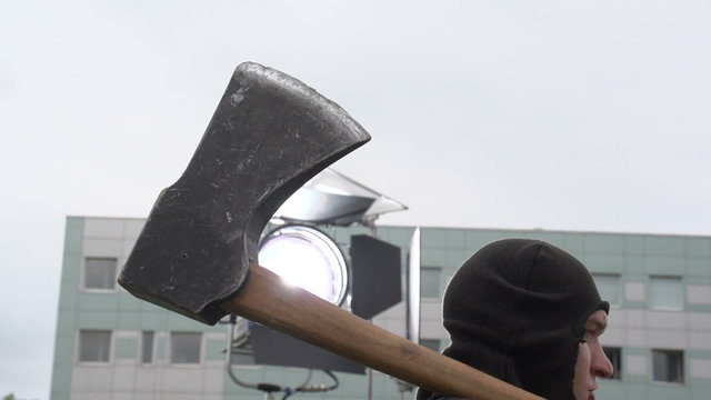 Axe on the shoulder of the executioner