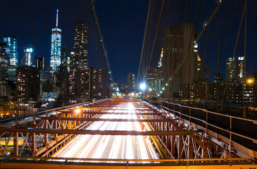 Fototapeta na wymiar Night Brooklyn Bridge