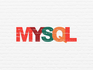 Programming concept: MySQL on wall background