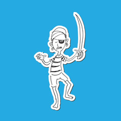 People Pirate holding sword