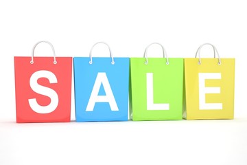 sale written on shopping bag