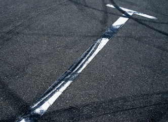 Asphalt surface of the empty parking