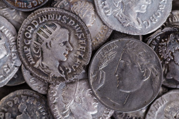 Ancient coin of the Roman Empire.