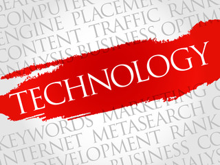 TECHNOLOGY word cloud, business concept