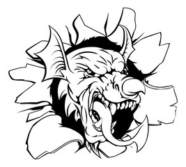 Welsh Dragon Breaking Out