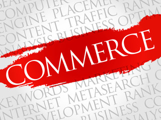 COMMERCE word cloud, business concept