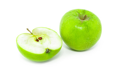 Green apple, isolated on white background