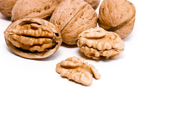 walnut isolated on a white background