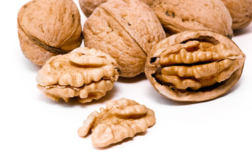 walnut isolated on a white background