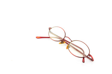 eye glasses on white background