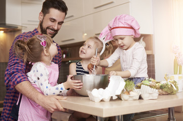 Baking with daughters for Easter time