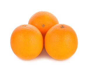 Sweet orange fruit on white background