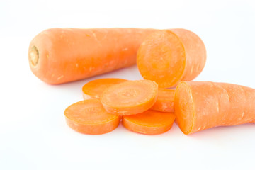 carrots on white background