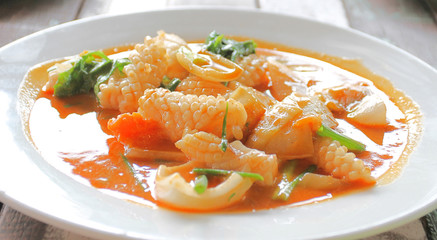 fried squid with curry powder