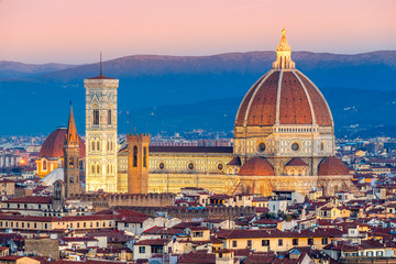 Fototapeta premium Florence at sunrise, tuscany, Italy.