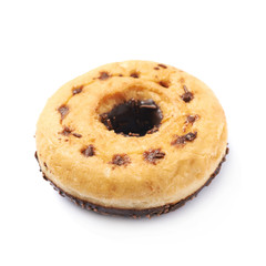 Chocolate donut isolated