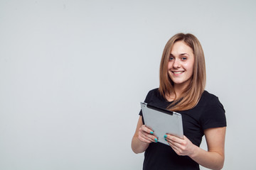 Fototapeta premium Woman use of tablet