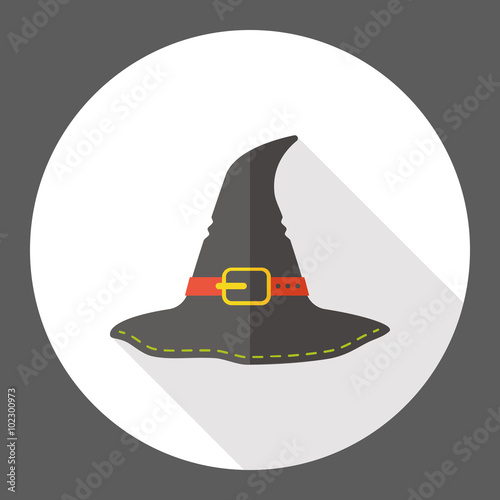 "witch hat flat icon" Stock image and royalty-free vector files on