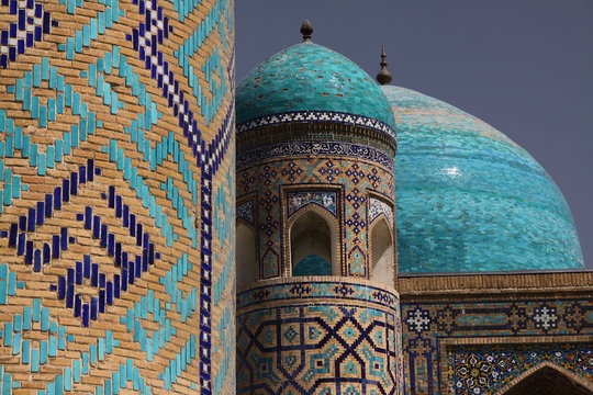 D&eacute;tail architectural du Registan &agrave; Samarcande &ndash; Ouzb&eacute;kistan