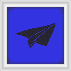 Simple doodle of a paper aeroplane